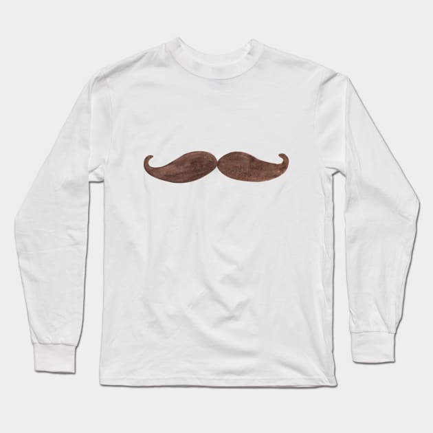 moustache Long Sleeve T-Shirt by DreamLoudArt